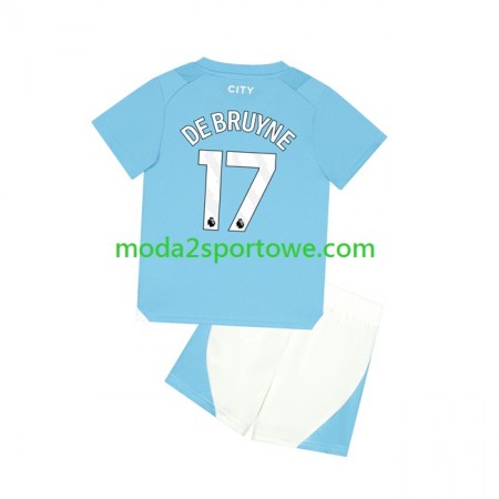 Koszulka Manchester City Kevin De Bruyne 17 Dziecięcy Domowe Stroje Piłkarskie 2023/24 Krótki Rękaw